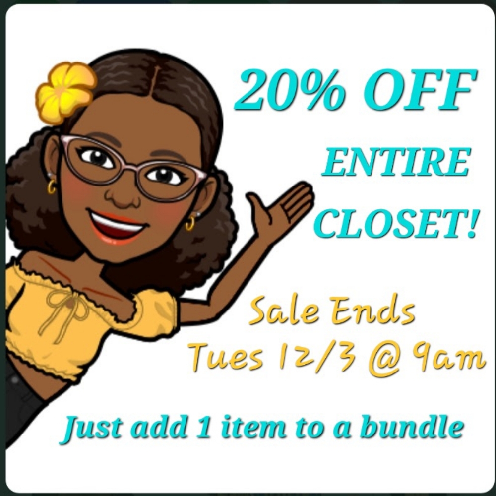 20% OFF ENTIRE CLOSET SALE!